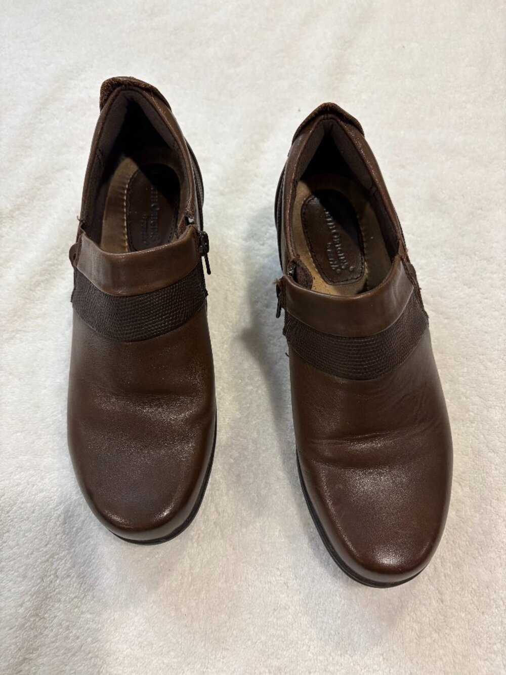 Earth Origins Reesa Women’s Brown Leather Comfort Shoes Size 8M